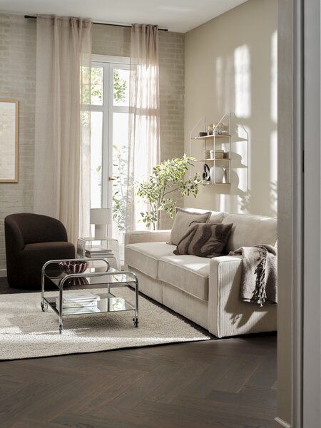 Sofabord SNEJBJERG 61x80 glass/krom