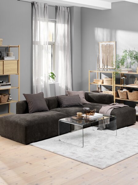 Modulaire bank SKEJBY 3-zits chaise/open donkerbruin