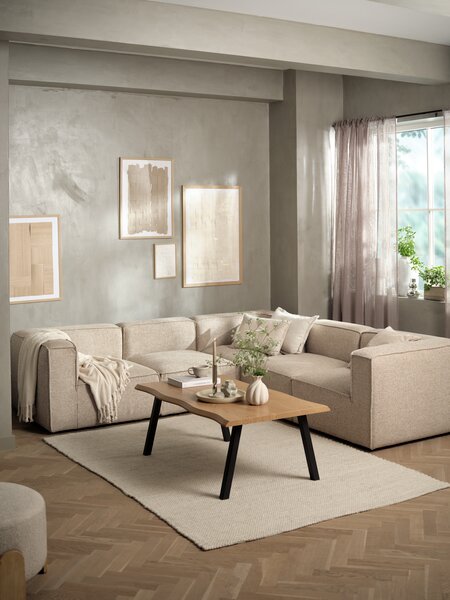 Stolić HALSKOV 70x120 natur hrast boja/crna