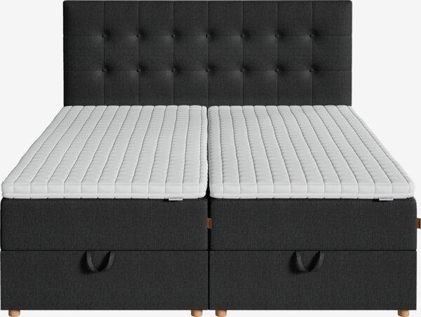 Pat continental 180x200 HOLMELVA+EKSO Gri-40 Foarte tare