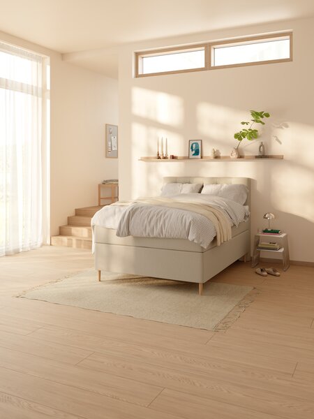 Kontinentalsäng 90x200 cm GAULA + VOLA sand-91 Medium