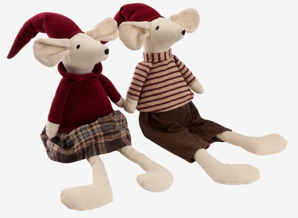 Christmas mouse JULKLAPP H37cm assorted