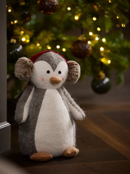 Door stopper penguin MODE H33cm grey