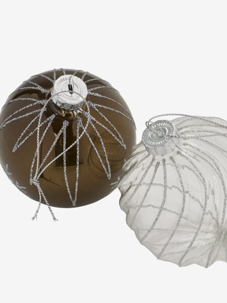 Christmas bauble GALDER 6pcs/pk D8cm glass