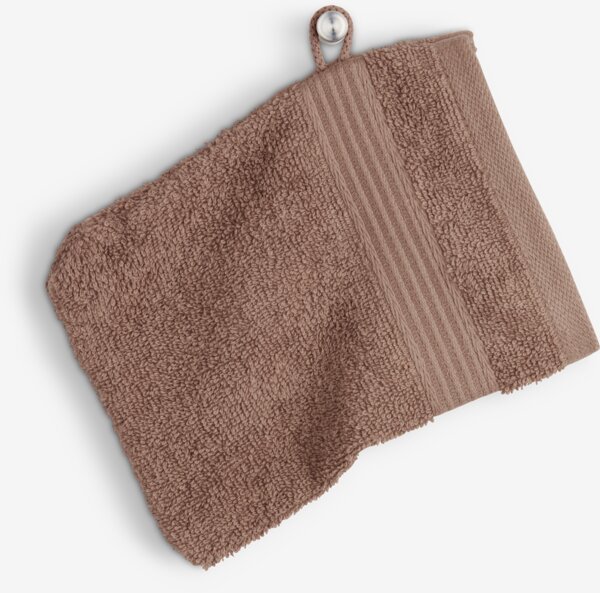 Waschhandschuh KARLSTAD 15x21cm braun