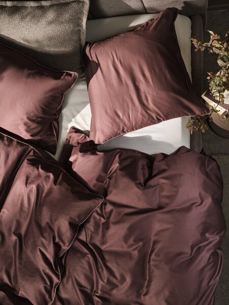 Satin-Bettwäsche SANNA 135x200 aubergine