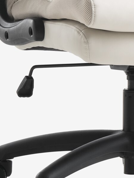 Office chair KASTBJERG beige faux leather