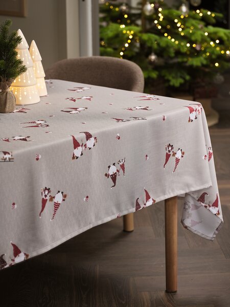 Tablecloth TRILOBIT 140x240 beige/red