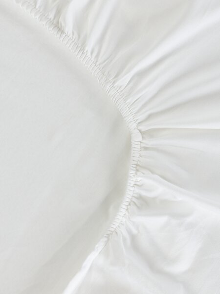Hoeslaken topmatras ELIN satijn 140x200x6-10 wit