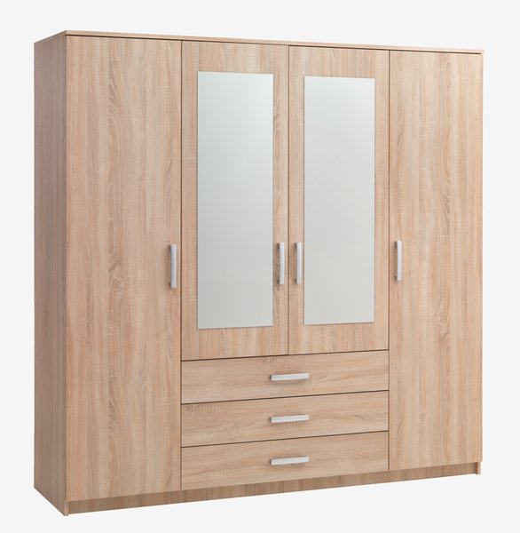 Armoire VELLERUP 200x200 combi chêne