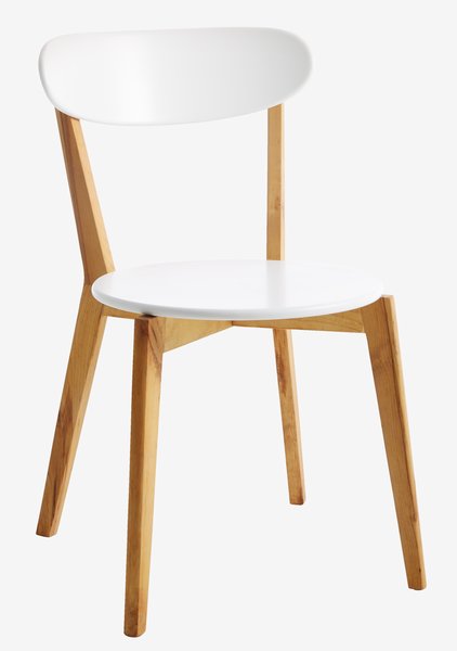 Καρέκλα τραπεζαρίας JEGIND λευκό/φυσικό