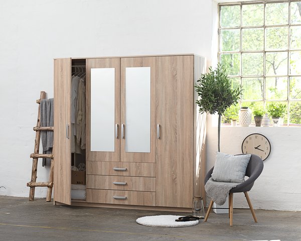 Armoire VELLERUP 200x200 combi chêne