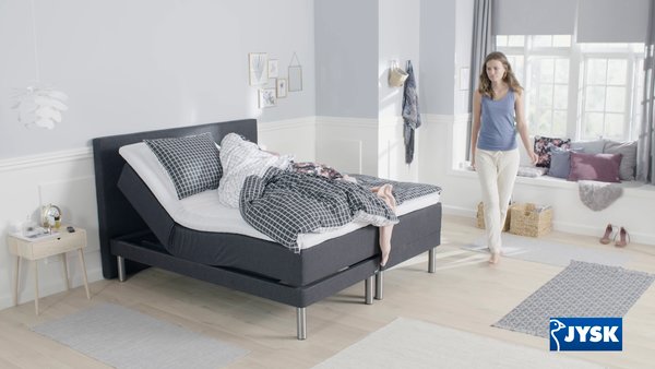 Regulerbar seng 180x200 HØIE E250 lateks grå-23