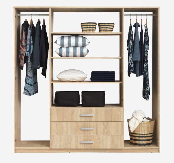 Wardrobe VELLERUP 200x200 combi oak