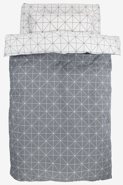Спално бельо с чаршаф ATLA 140x200 сиво