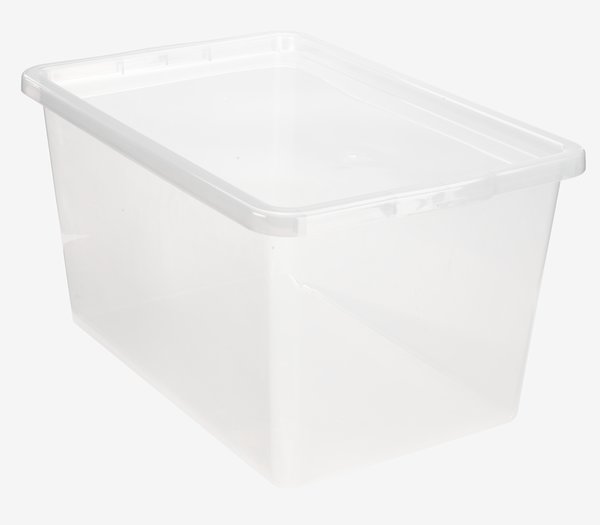 Boîte de rangement BASIC BOX 52L a/couvercle transparent