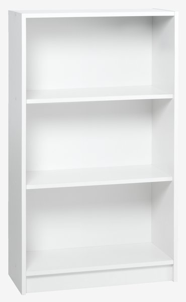 Bookcase HORSENS 3 shelves wide white
