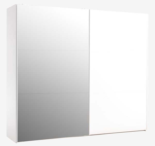 Garderobeskab TARP 250x221 m/spejl hvid
