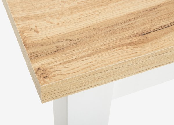 Dining table MARKSKEL 90x150/193 white/oak colour