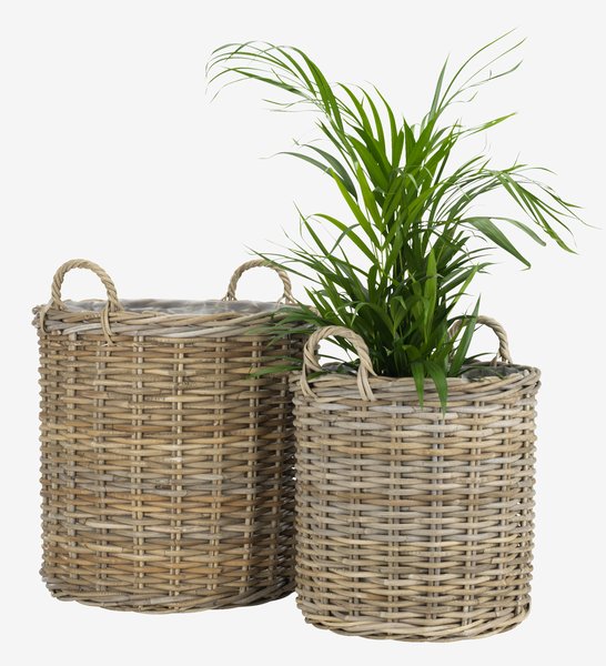 Panier pour plantes SANSEBIE Ø50/40 kubu naturel 2pcs/lot