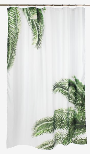 Rideau de douche PAJALA 150x200 blanc/vert