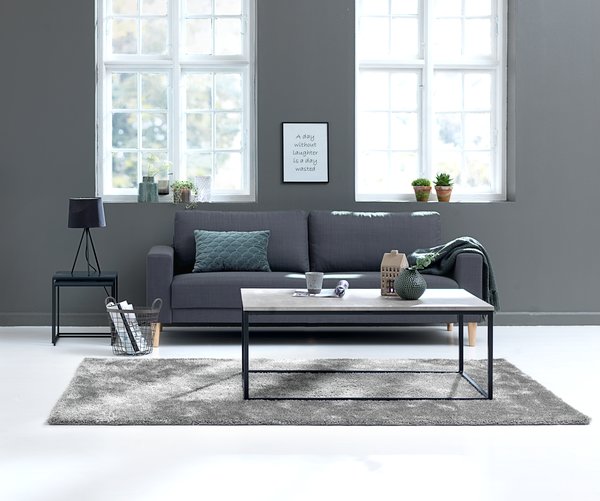 Sofa EGENSE 2 seater dark grey fabric