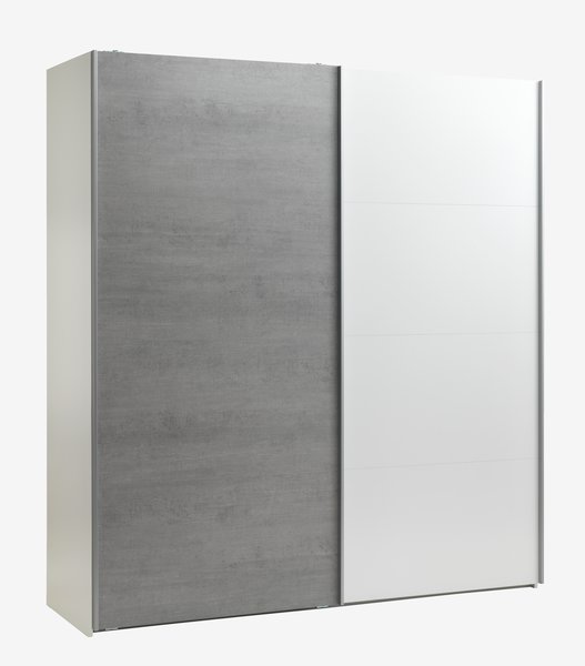 Kledingkast TARP 202x221 beton/wit