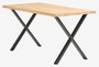 Table ROSLEV 80x140 chêne naturel/noir