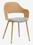 Dining chair HVIDOVRE light oak/light gr