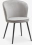 Dining chair RISSKOV light grey fabric/black