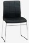 Dining chair HAMMEL black faux leather/chrome