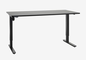 Bureau ajustable SLANGERUP 80x160 noir