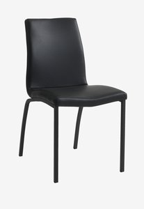 Jedálenská stolička ASAA čierna koženka