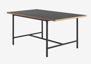 Mesa de comedor EGUM 90x160 negro/roble