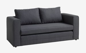 Sofa bed SKILLEBEKK dark grey fabric