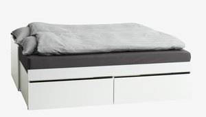 Bed w/storage TANGBJERG Single/Super king white