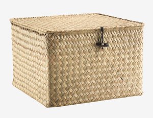 Storage box ALVIN W26xL26xH17cm seagrass