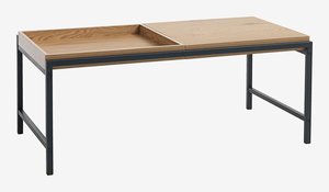 Stolik kawowy TRAPPEDAL 50x100 dąb/czarny