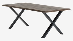 Table ROSKILDE/ROSLEV 95x200 chêne foncé