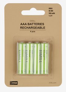 Batterij EIMILL oplaadbaar AAA 4 stuks