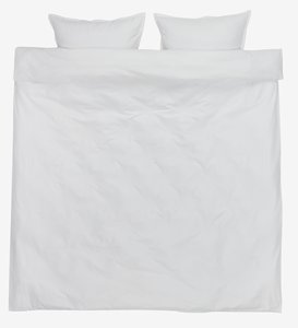 Conjunto capa edredão cetim INGEBORG 240x220 branco