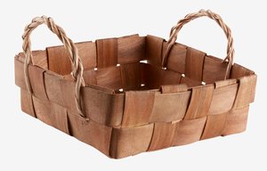 Basket TORKILD W20xL20xH7cm wood