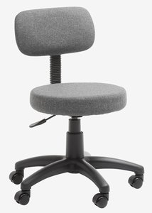 Sedia da scrivania MULDBJERG tessuto grigio scuro/nero