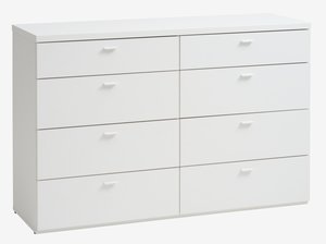 4+4 drawer chest BRODAL white