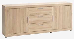 Dressoir RINDSHOLM 2 deuren 3 lades eiken kleur