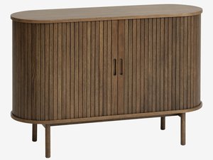 Sideboard LYNGVIG 120 cm 2 tambour doors dark oak