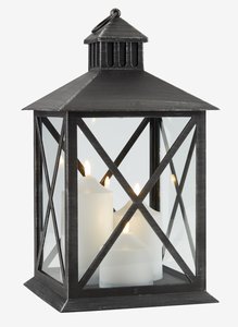 Lantern PULKA W23xL23xH40cm with LED