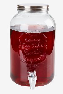Bonbonne avec robinet LEMONADE 3,5L verre transparent