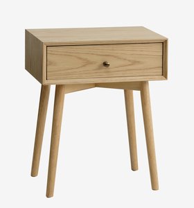 Bedside table HOKKSUND 1 drawer natural oak