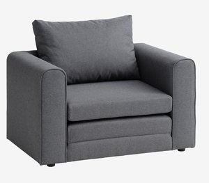Крісло-ліжко SKILLEBEKK темно-сірий тканина